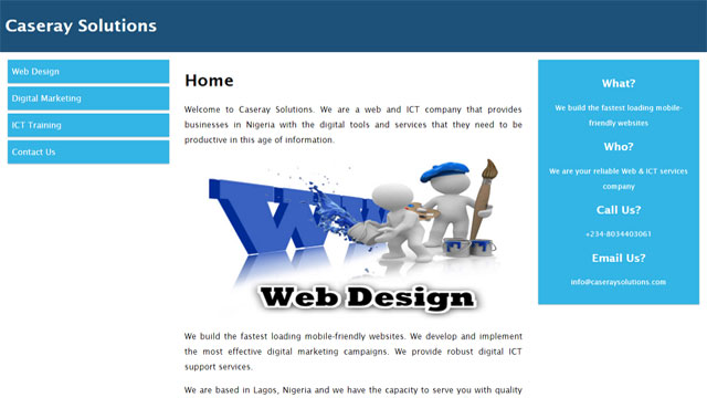 Caseray Solutions mobile friendly responsive website desiged by Caseray Solutions Limited